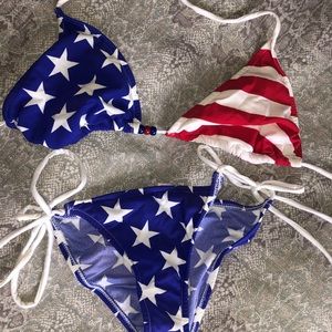 American flag string bikini